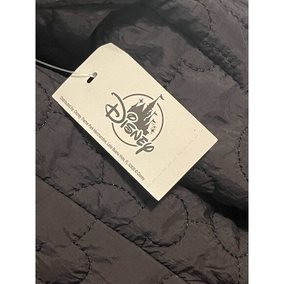 Disney Parks Jacket Womens Small Black Sherpa Lined Mickey Mouse Hooded Puffer - Picture 5 of 8